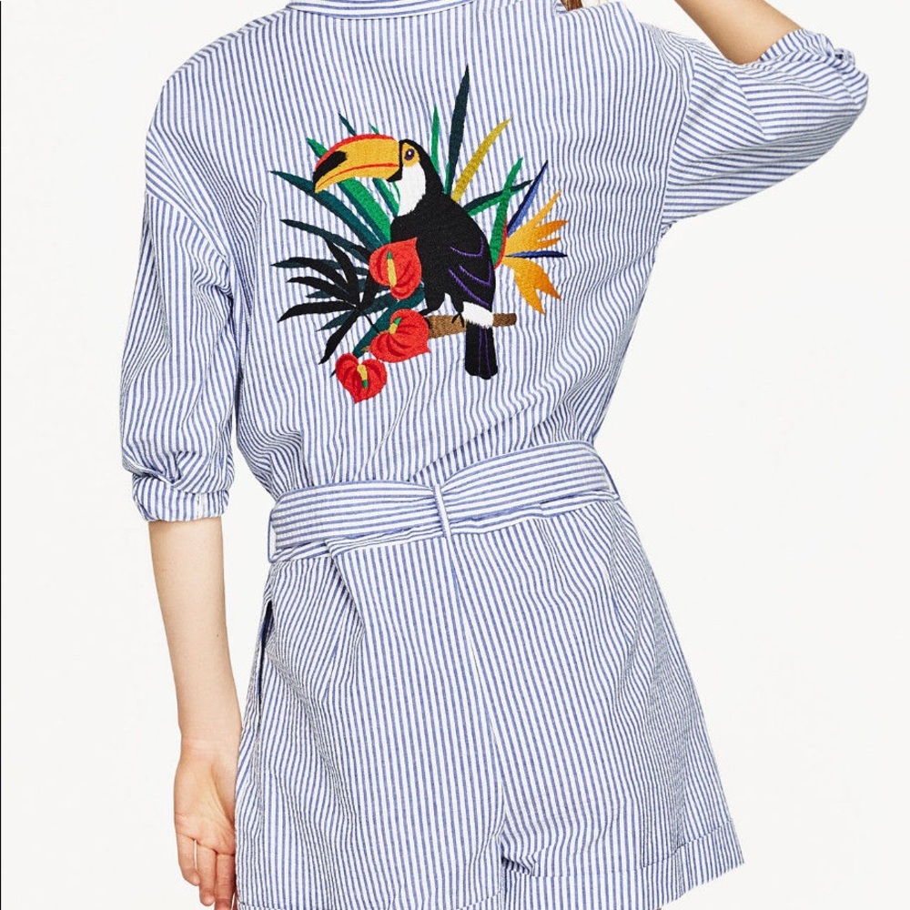 Zara stripe romper